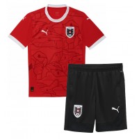 Maglia Calcio Austria Prima Divisa Bambino Europei 2024 Manica Corta (+ pantaloncini)